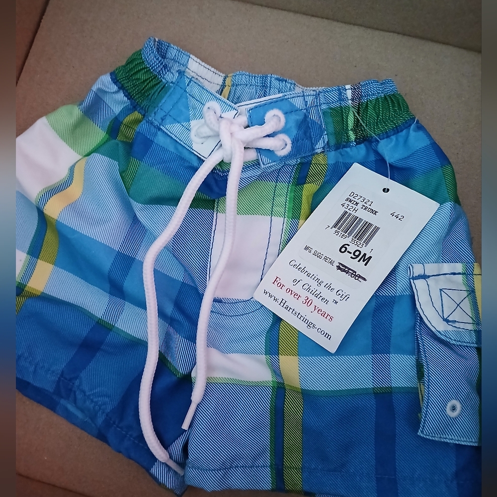 NEWw/TAGS HARTSTRINGS Infant Swim Trunks, 6-9mos, Can be $10